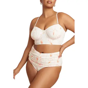 ELOQUII Women's Plus Size Bustier Swim Top