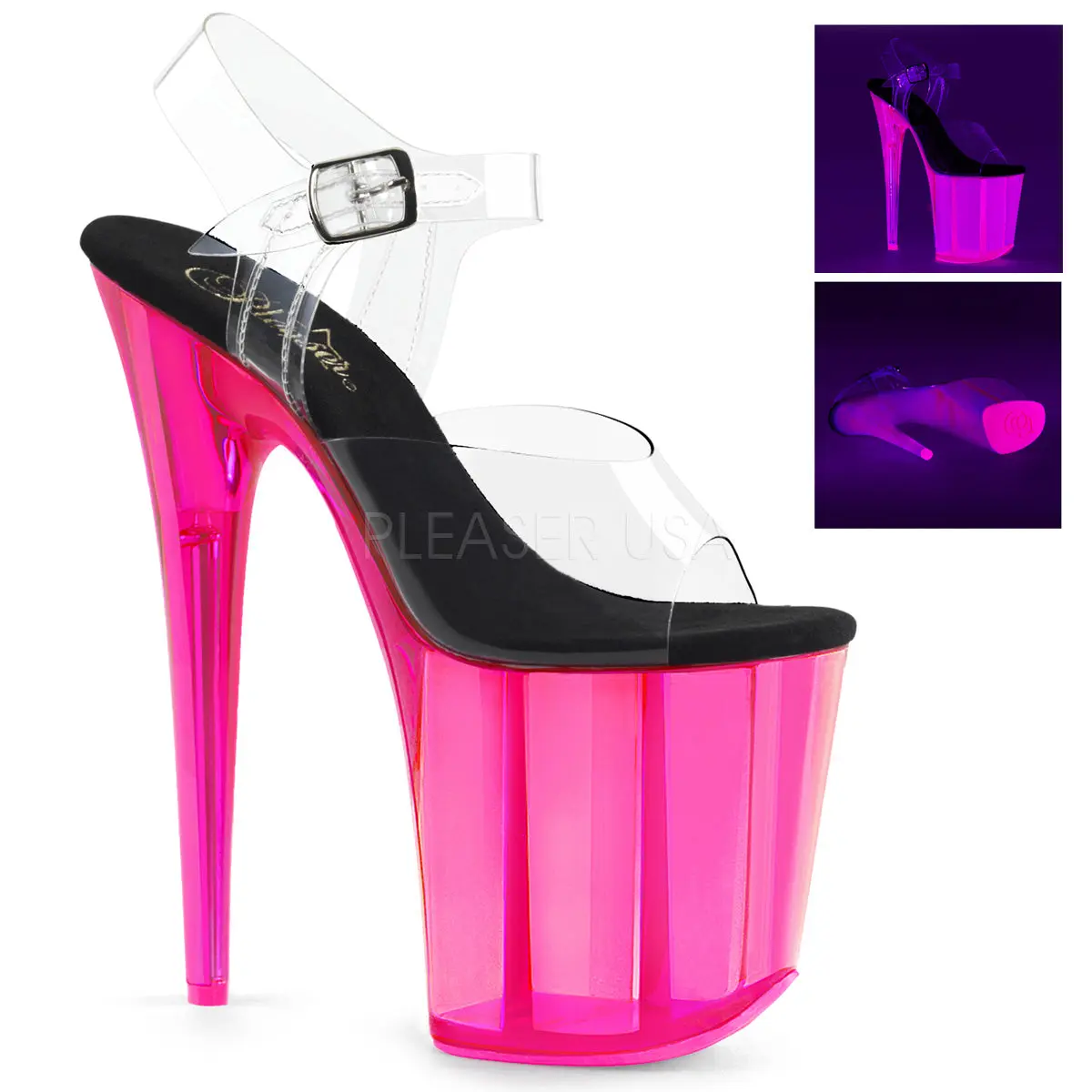 8 Inch Heel FLAMINGO-808UVT Hot Pink