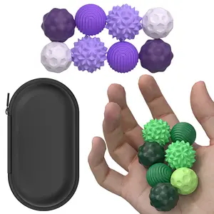 8Pcs Silicone Sensory Stress Relief Tools for Adults, Teens with Autism, ADHD, Anxiety, Quiet Executive Desk Magnet Ball for Office, Fun Fidget Toys Adults Magnetic Handheld