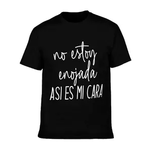 Raglan Sleeve Black No Estoy Enojada Spanish Quote Casual Tee Summer Personalized Short Sleeve T-Shirt Unisex USA Made Breathable Everyday Fit Minimalist Style,july 4th, independent day, 250 anniversary, mother's day, teacher appreciation week,TAW