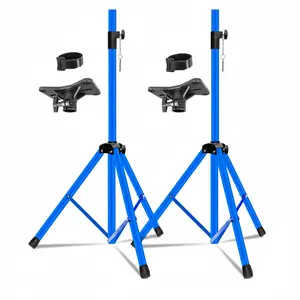 5 Core Speaker Stand Tripod Heavy Duty Adjustable for PA DJ Stage & Event Telescoping Height up to 72″ Universal 35 mm Mount - SS HD 2PK SKY BLU WoB