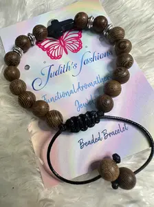 Wood adjustable bracelet /Essential Oil Diffuser /Handmade Aromatherapy bracelet