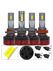 2pcs 6000k COB LED Auto Lamps, H7/h4/h11 Super Bright Fog/headlight Bulbs, Canbus Error-Free 12V-24v 65w Driving Lights
