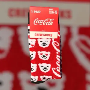 Cola Polar Bear Crew Socks - Soft and Breathable Material