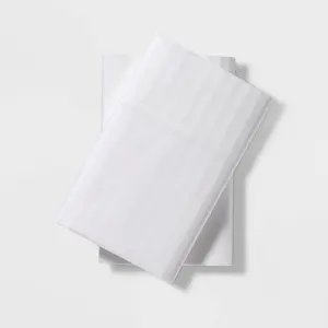 King 400 Thread Count Damask Solid Pillowcase Set White - Threshold