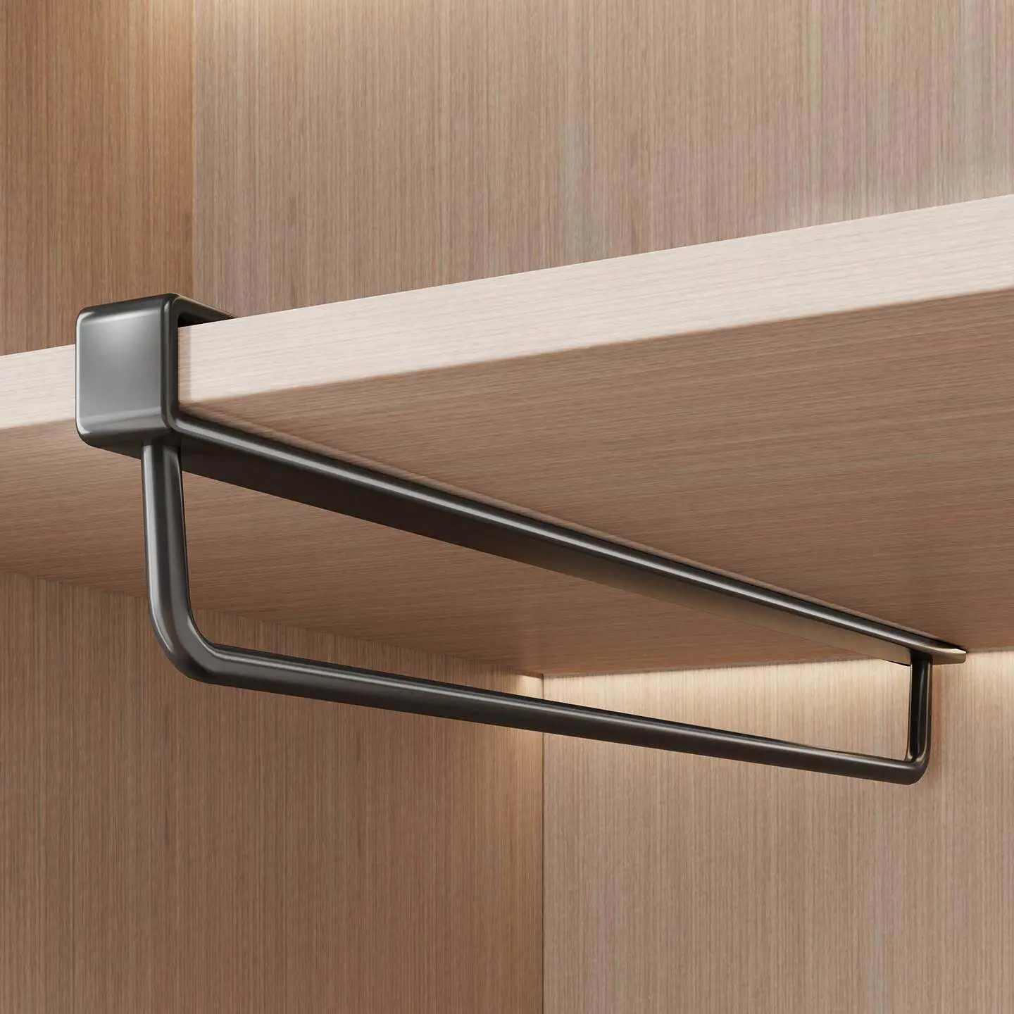 3-Pack Hangable U-Shaped Under Cabinet Clothes Hanger Racks - No-Drill Heavy-Duty Metal Hangable Rods, 15.75 in Punch-Free Space Saver Storage Organizer with Lightweight Pouch for Closet, Laundry Room