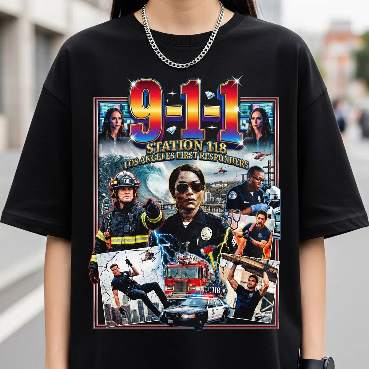 9 1 1 Tv Show Evan Buckley Shirt – Oliver Stark Fan Merch Graphic Tee, Firefighter Tv Series Shirt, Unisex Hoodie, Unisex Sweater Pullover Tee