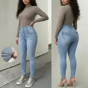 Women's Butt-Lifting & Slimming Jeans—Featuring Ultra-High Stretch and a Flattering High-Waisted Fit. Adorned with a unique back-pocket design, these versatile jeans are suitable for all seasons and pair perfectly with everything from high heels to flats.