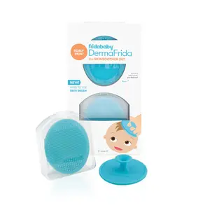 Frida Baby DermaFrida The SkinSoother Baby Bath Brush, Cradle Cap Brush for Babies, Baby Essential for Dry Skin, Cradle Cap Treatment and Eczema, 2 Pack
