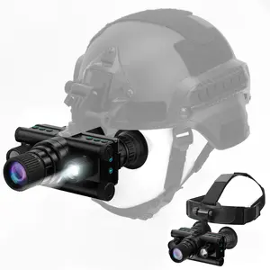 CIGMAN 4K Head-mounted Night Vision Goggles & Binoculars, Infrared NVG with Manual Focus, 8x Zoom Includes, 64GB Memory Card, 3500mAh Battery, f/1.0 Aperture Flashlight, Ideal for Hunting, Camping, Fishing, Hiking Essentials,Telescopic, Gift
