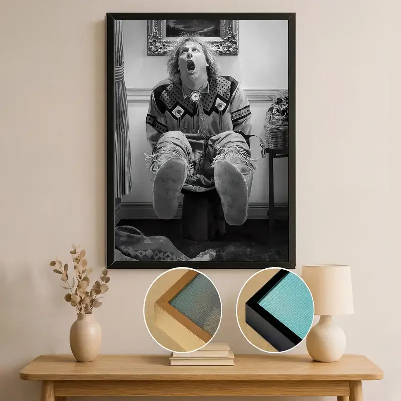 [NO FRAME] Funny Bathroom Decor, Bathroom Art Movie Poster Print, Dumb Movie Wall Art, Funny Wall Decor, Vintage Black & White Poster, Gift for Him