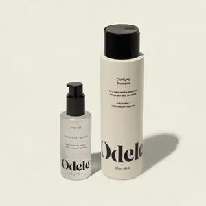 Odele Reset & Smooth 2 Piece Hair Routine Bundle (Clarifying Shampoo 13 fl. oz + Hair Oil 6 fl. oz)