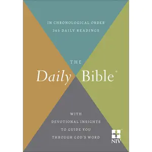 212 MAIN NIV Daily Bible Softcover Devotional Book, Chronological Order Structured Daily Readings, 1-Year Devotional Insights for Home Festive Decor & Spiritual Use, One Year