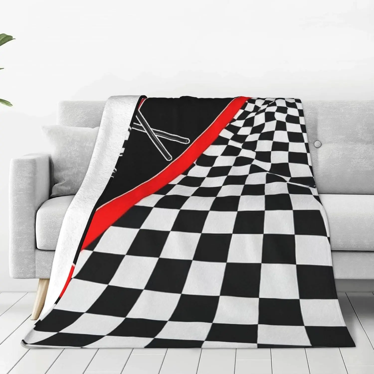 Checkered Throw Blanket Soft Flannel Blanket Bed Blanket Home Decor for Room Sofa Couch All Season
