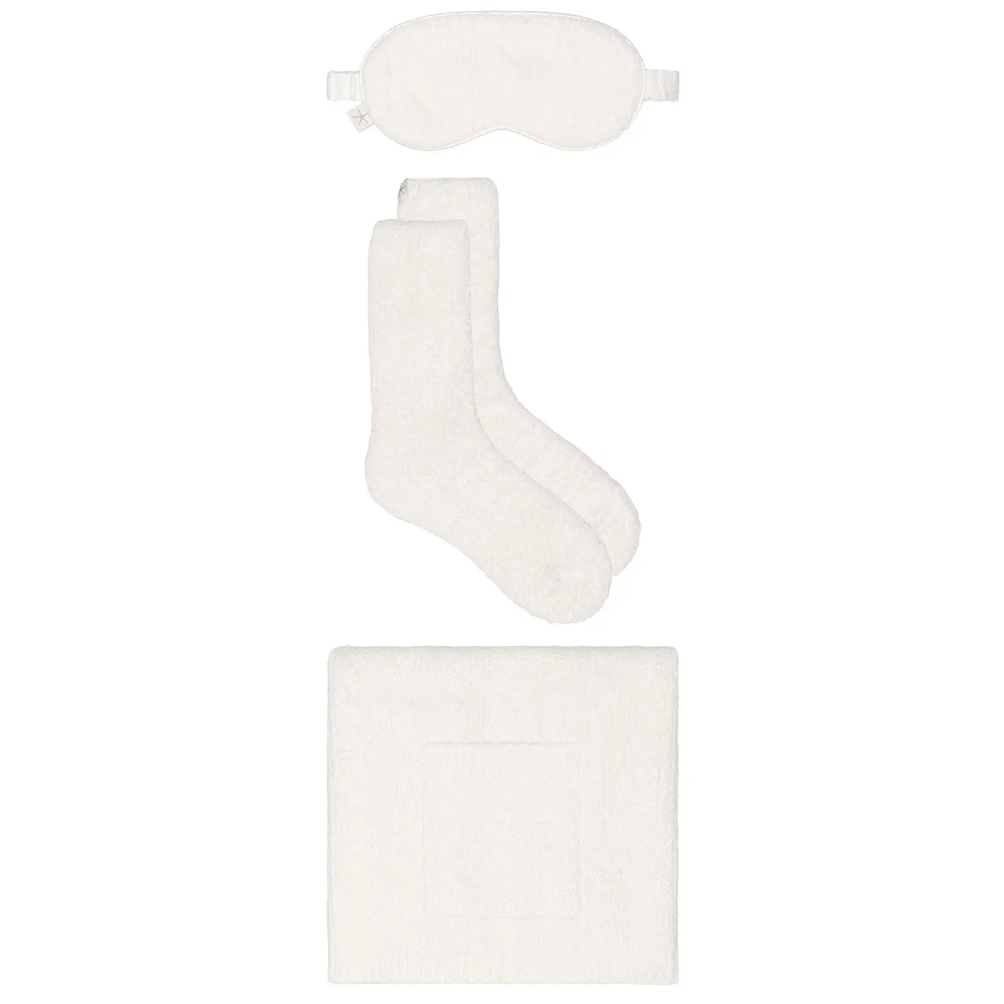 Barefoot Dreams X Revolve Cozychic Cable Travel Set in Cream