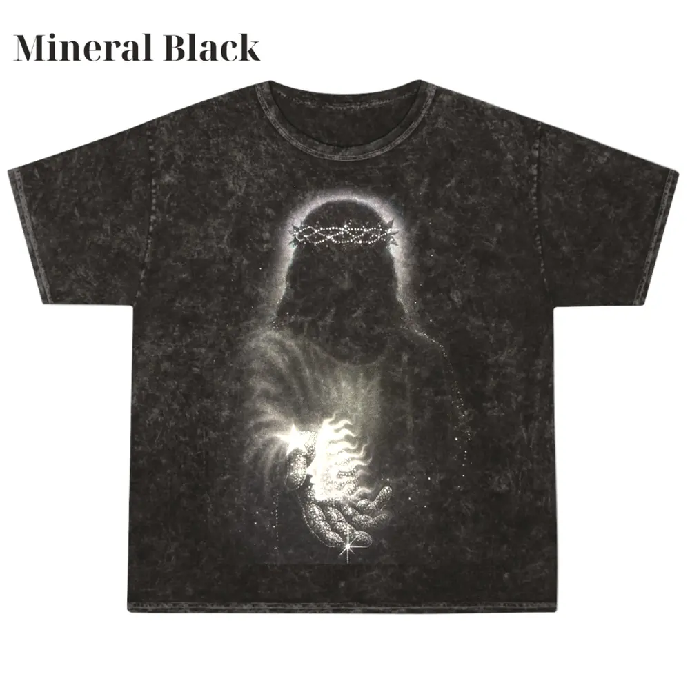 Vintage Jesus Christ Graphic Tee – Mineral Black Washed Christian T-Shirt, Religious Faith Streetwear Religious Gift for Him or Her Faith Apparel Unisex Tee Wear vintage 90s graphic tees christian jesus vintage style