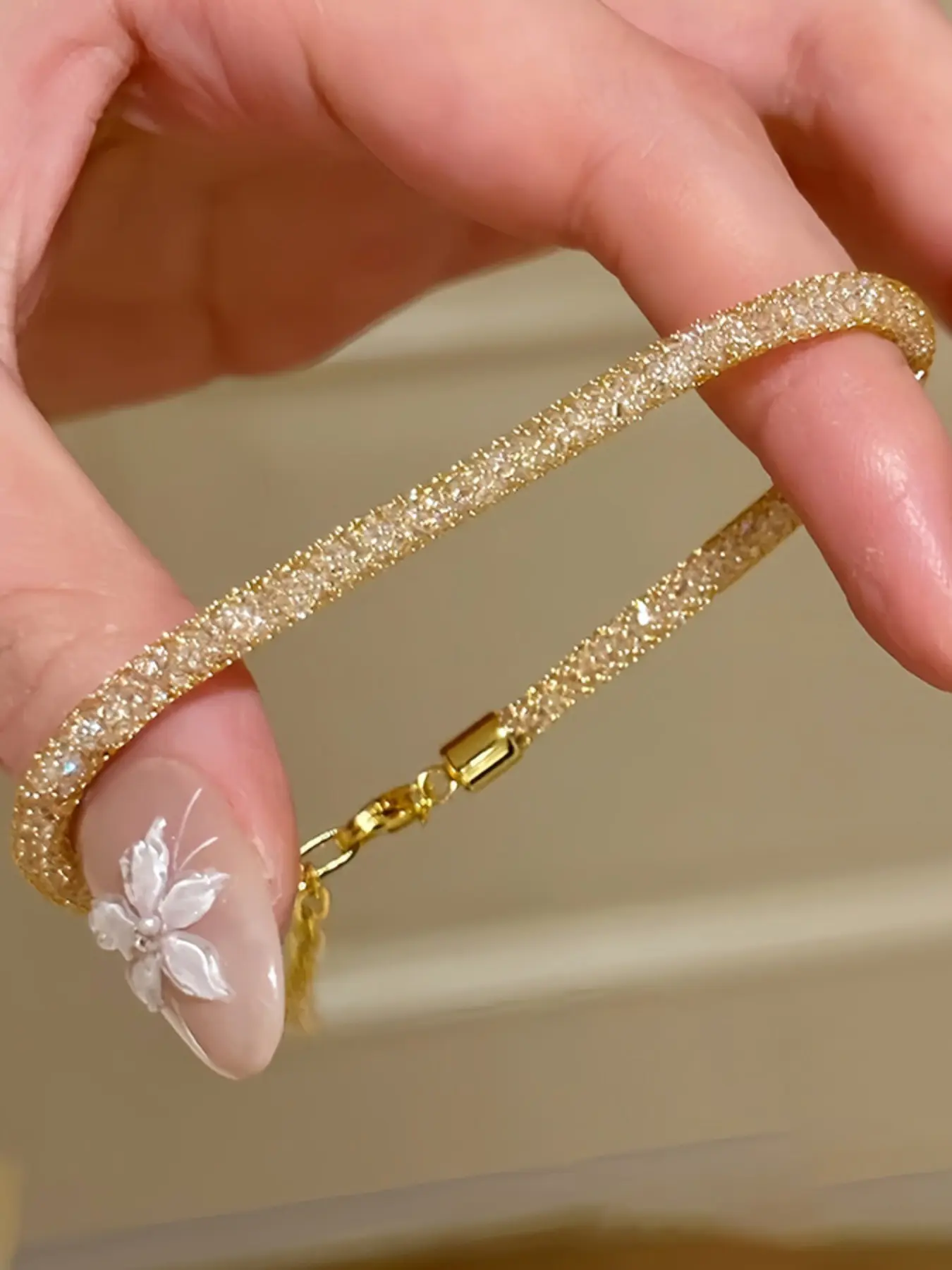 French Zirconia Woven Mesh Round Bracelet, Fashion Bracelets, Exquisite Trendy Bracelet, Unisex Ethnic Pattern Jewelry, Unique Gift for Any Occasion