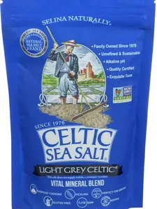 Celtic Sea Salt, Light Grey Pouch, 8 oz