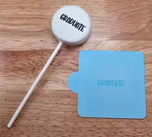 Graduation Stencil | Grad Text Design for Cookies & Cakesicles
