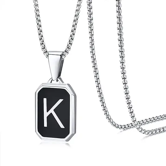 Drip Oil Letter K Necklace