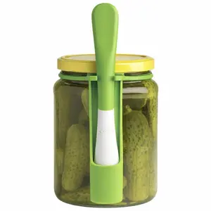 Condiment Fork – Stainless Steel, BPA‑Free, Dishwasher Safe, Easy‑Grip Handle (Green & White)