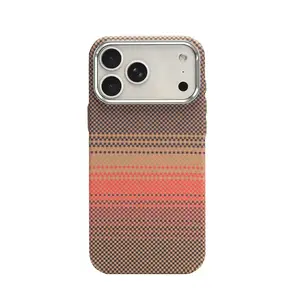 Kevlar Texture Phone Case - Ultra-Thin Shockproof Magnetic Case for iPhone 17 - 13 Pro Max Comfortable Grip, Anti-Fall, Shockproof aesthetic tough