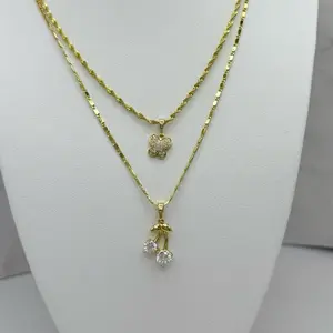 Cadena finas size 18 inch Laminado 14k capas Alta Calidad Uso Diario