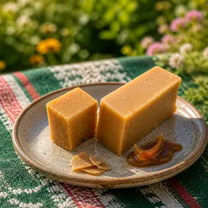 Soft Dulce de Leche (Jamoncillo )Typical Sweet. Candy