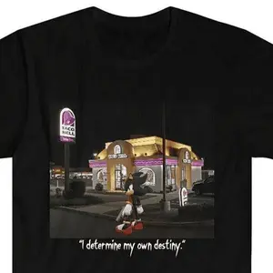 Edgy Dark Hedgehog Inspired Graphic Tee, Retro Fast Food Parody Shirt