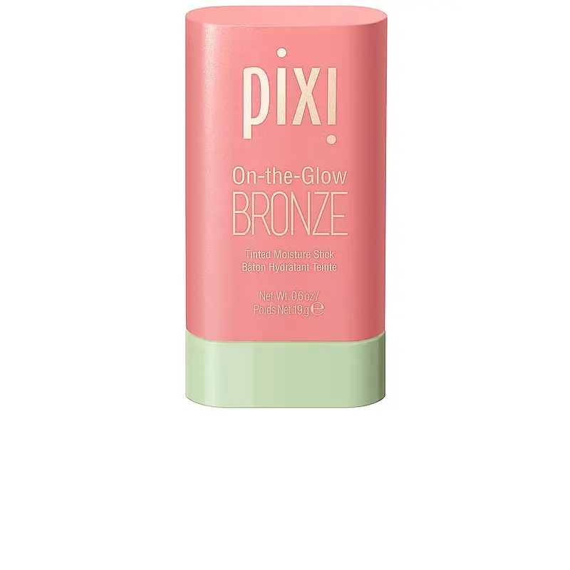 Pixi On-the-Glow Bronze Stick - WarmGlow Tinted Bronzer for Adults, 0.6oz Moisturizer-Infused Blendable Makeup Product with Silica & Caesalpinia Sappan Bark Extract