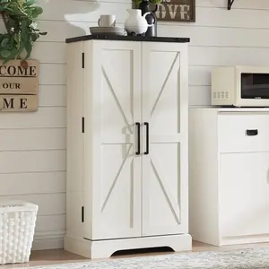 LINGMU 24 Inch Pantry Cabinet Kitchen Food Storage Cabinet Kitchen Larder Cupboard For Kitchen Restaurant Living Room Bathroom