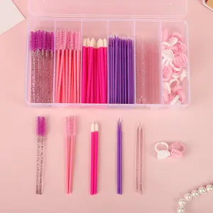 150-Piece Disposable Colorful Spiral Eyelash Brush Set, Lip Brush & Eye Shadow Sponge (with Storage Box), Multi-Use Beauty Tools Kit, Makeup Tool Kit