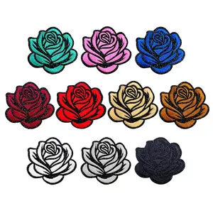 Valentine's Day Romantic Rose Floral Embroidery Patch, Heat Resistant Glitter Bottom, DIY Supplies, Perfect Gift for Friends & Family