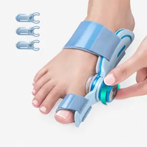 Tech Love Bunion Corrector for Women & Men, Adjustable Big Toe Separator Splint with 3 Angle Plates, 5mm Soft Cushion Pad & Breathable Straps, Toe Alignment Support for Day or Night Use