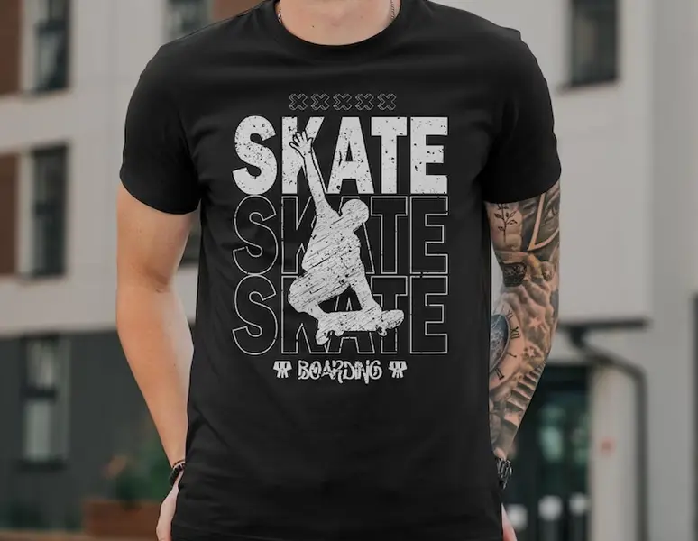 Skate Boarding Shirt Pure Cotton, Skate Tee, Skate Grunge Shirt#SohoChic