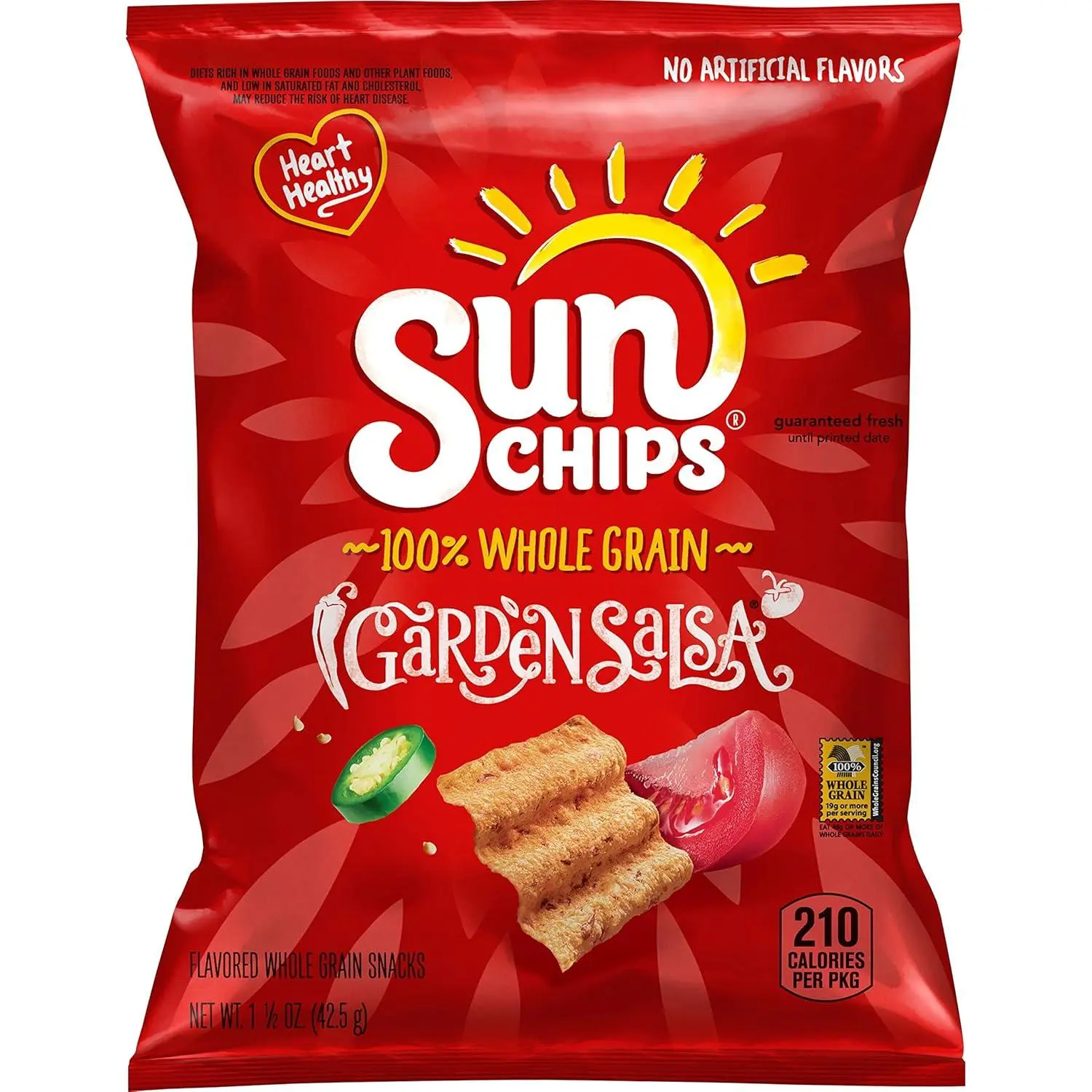 Lays SunChips Garden Salsa Multigrain Chips 1.5 oz 64 ct LSS