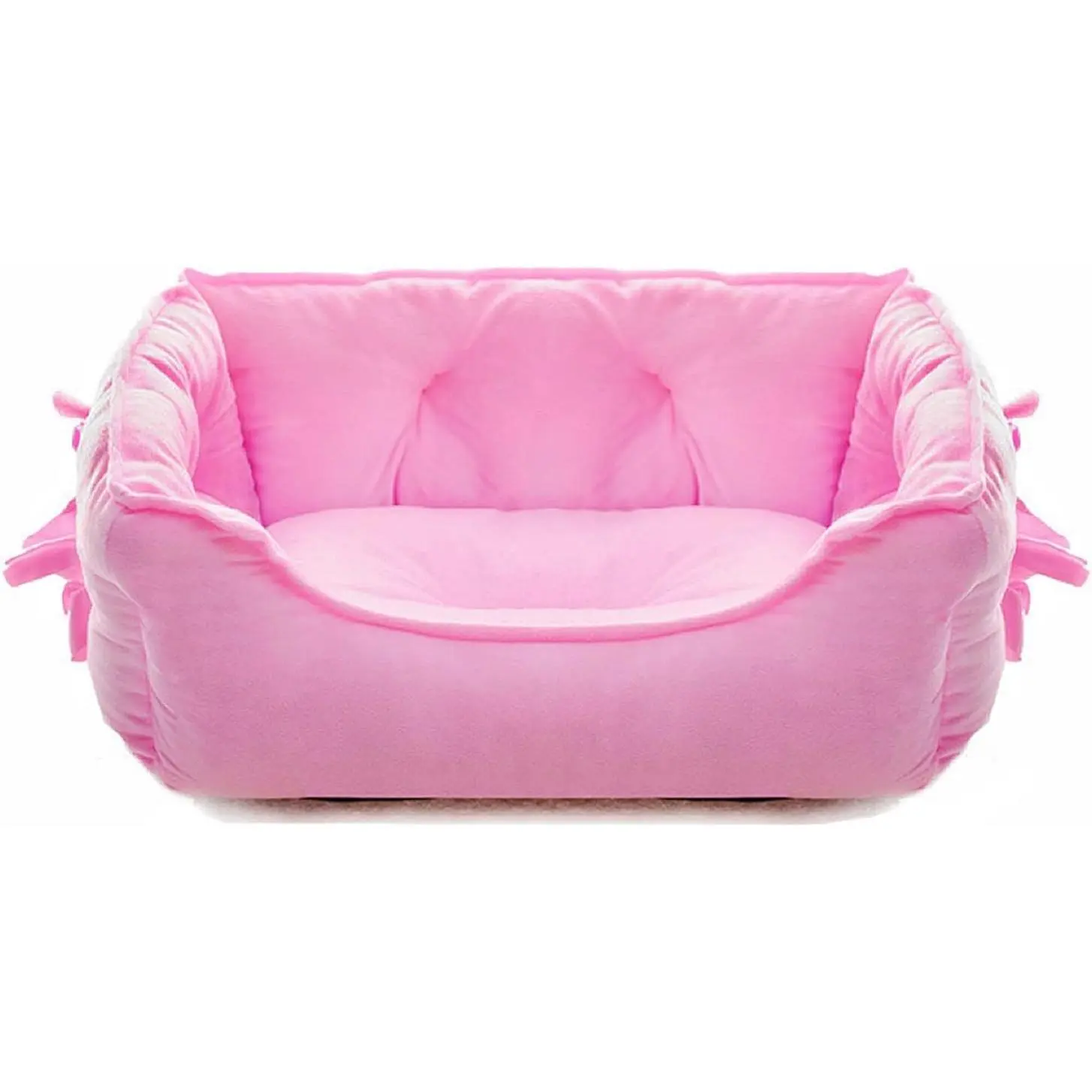 Cute Princess  Bed  Puppy Bed for Small Dogs Breathable  Couch Bowknot Pet Cushion Comfortable Kitten Nest Girl Doggy Sofa,  Bottom ()
