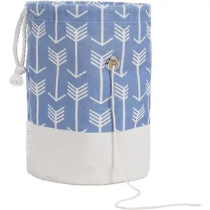 Portable Small Yarn Storage Bag Organizer for Knitting Crochet Project Store Skein Ball Short Knitting Needle Blue