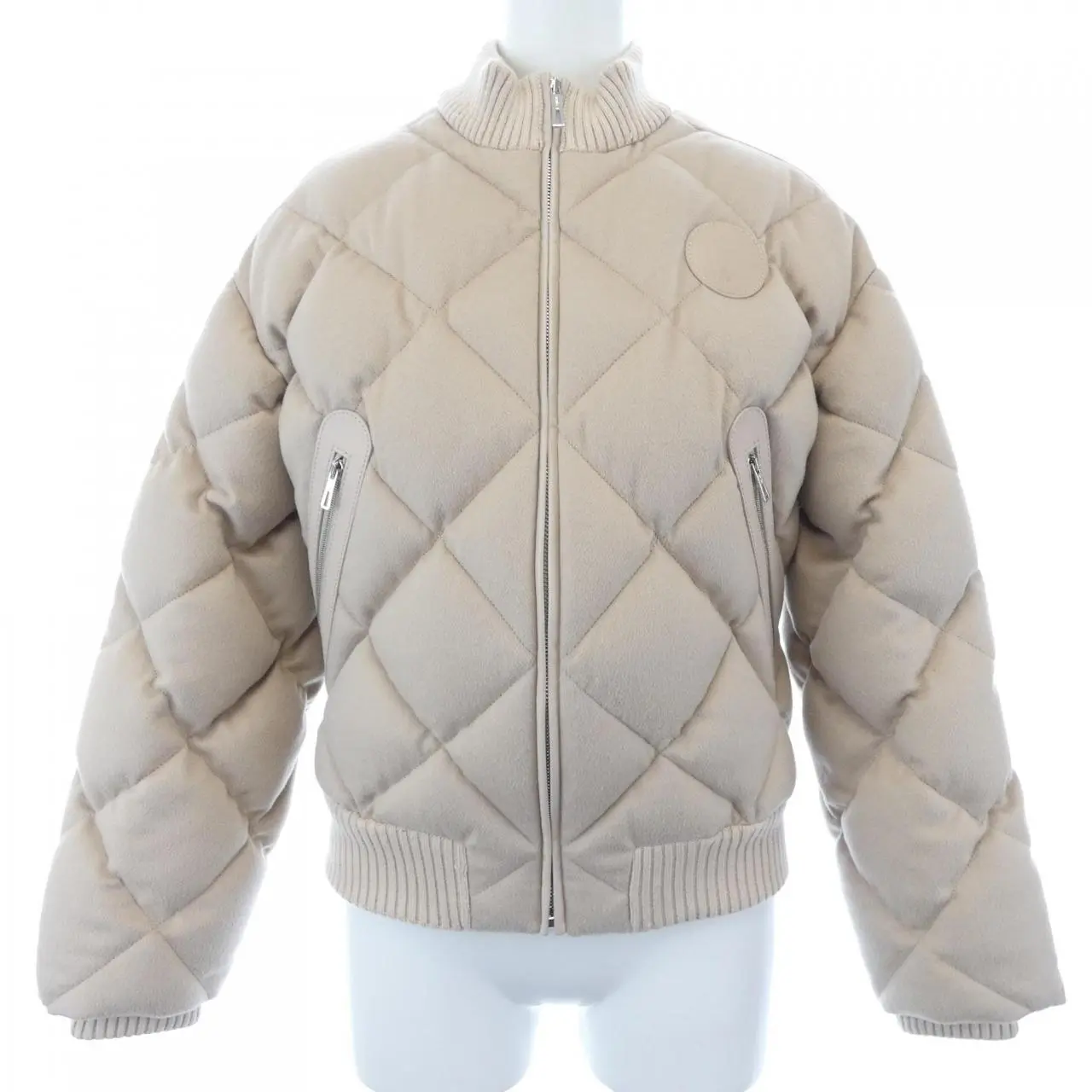 Pre-owned HERMÈS Cashmere Small Leather Goods Hermes Short Puffer Coat Down Jacket
