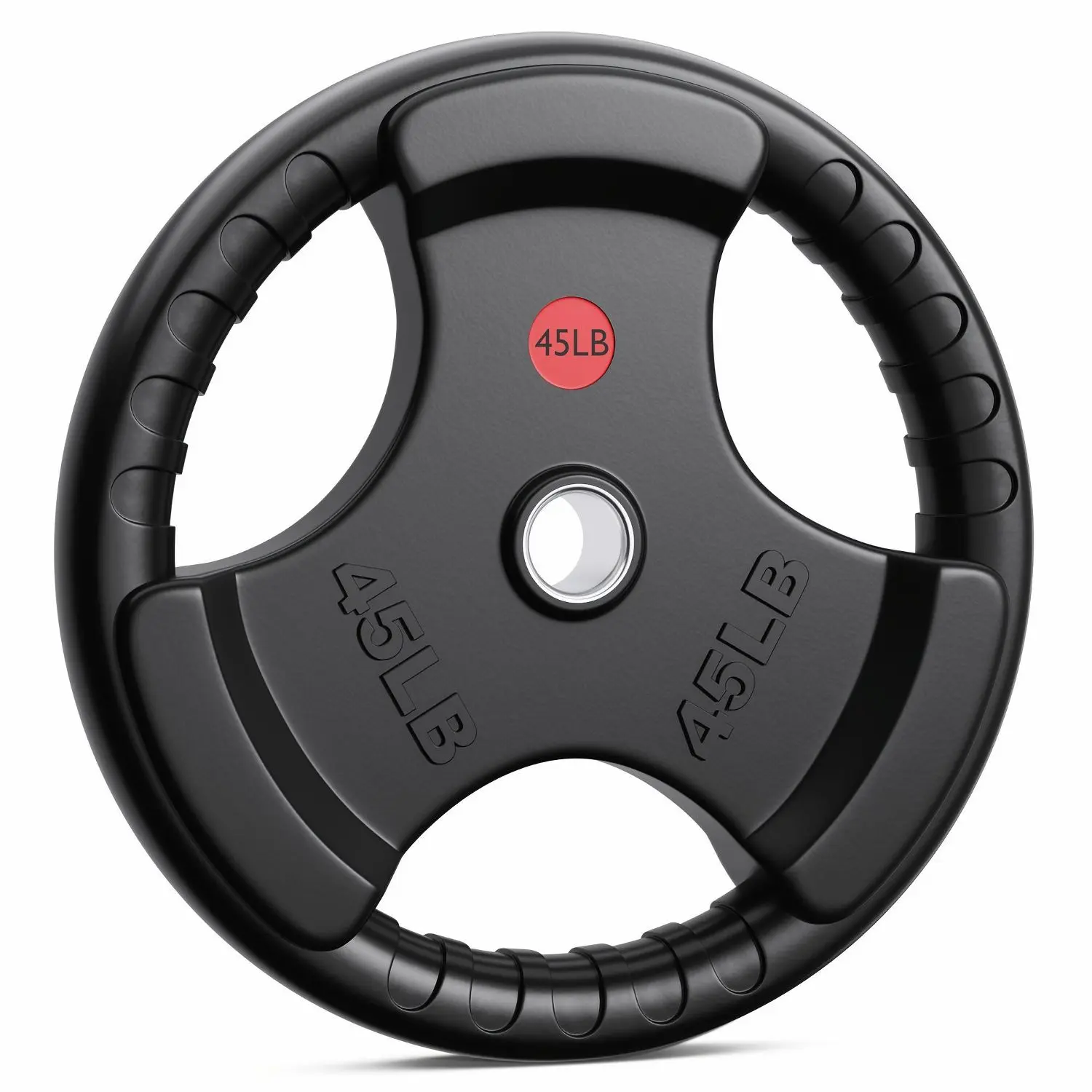 Bumper Plate, Rubber Coated Grip Disc, 2 Inch Rubber Weight Plates for Strength Training Precision Casting,  Weight Plates, Solid Iron Core & Ergonomic Grip, 10LB-45LB
