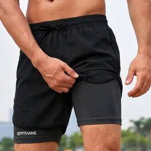 Men’s summer shorts—casual athletic quick-dry breathable shorts for running, fitness, cycling, brisk walking, and swimming; men’s outdoor sports casual summer shorts