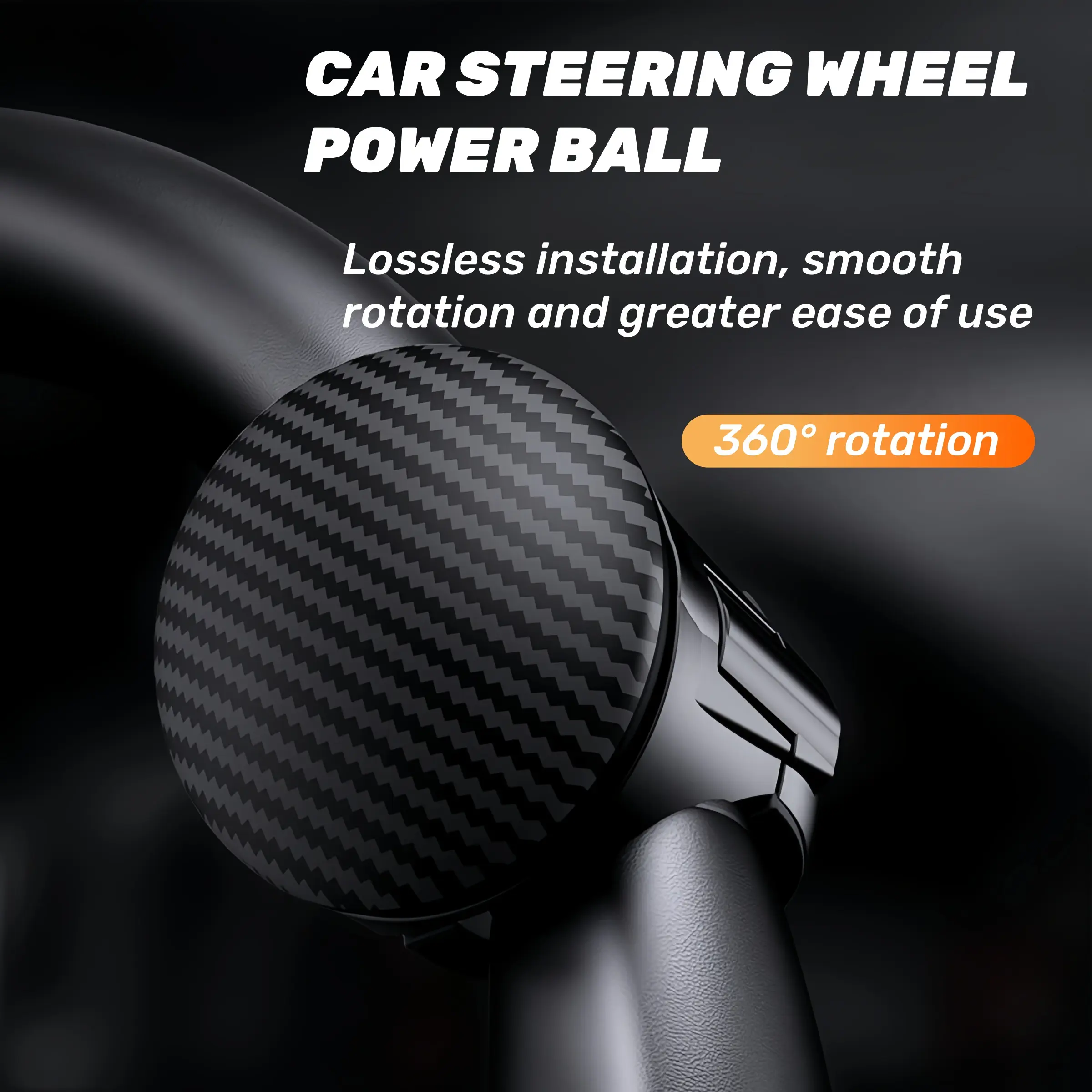 Creative Bearing Steering Wheel Aid Ball, Single Hand Turn Assist for Cars & Trucks, Effort-Saving Design, Durable Construction