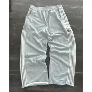 Men's and women's loose casual pants, Harajuku fashion retro style, oversized pants, high waisted straight leg pants