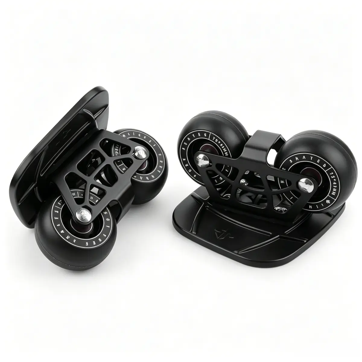 Portable Roller Road Drift Skates Plate FreeSkates Split Skateboard Aluminum Alloy Non-Slip Deck with PU Wheels High-End Bearings flight