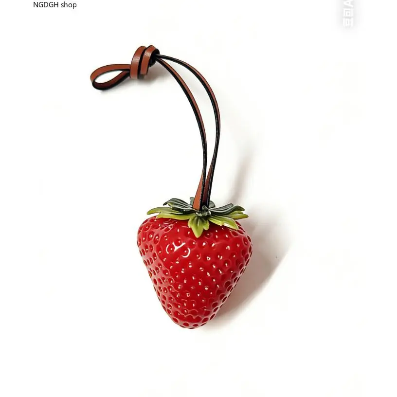 Strawberry Bag Charms - Whimsical Design Pink & Red Fruit Keychain for Handbags, Backpacks (Sports & Outdoor Accessory), Cute, Purse, Backpack Accessories, Purse Accessory