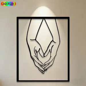 1pc Intertwined Hands Metal Wall Art, Romantic Intertwined Hands Statue Mural, Ideal Gift for Valentine's Day, Wedding Anniversary, Love Decor Enthusiasts,  Perfect for Bedroom Wall & Garden Fence, Heartfelt Romantic Home Decor
