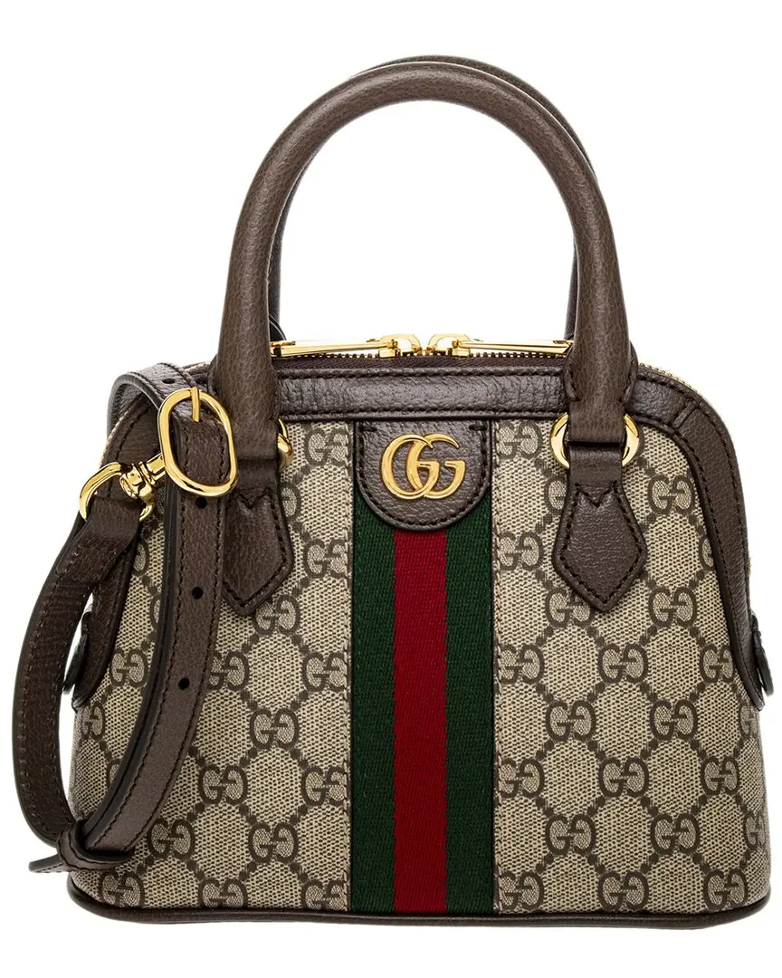Gucci Ophidia Mini GG Supreme Canvas & Leather Top Handle Bag