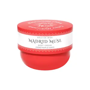 Solo En Ibiza Madrid Muse Body Cream 8oz Plum Orchid Vanilla Musk Scent Lightweight Fast Absorbing Vegan Cruelty Free Daily Moisturizer