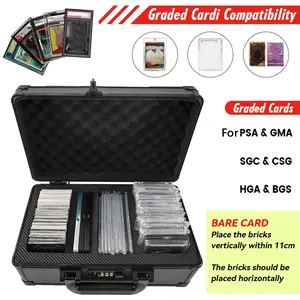Removable Divides Combination Box Case, 1 Count Graded Card Storage Box, Trading Card Case for PSA BGS SGC Graded Cards, Sports Card Holder, One Click Magnetic Card Holder For PTCG TCG Trading Cards