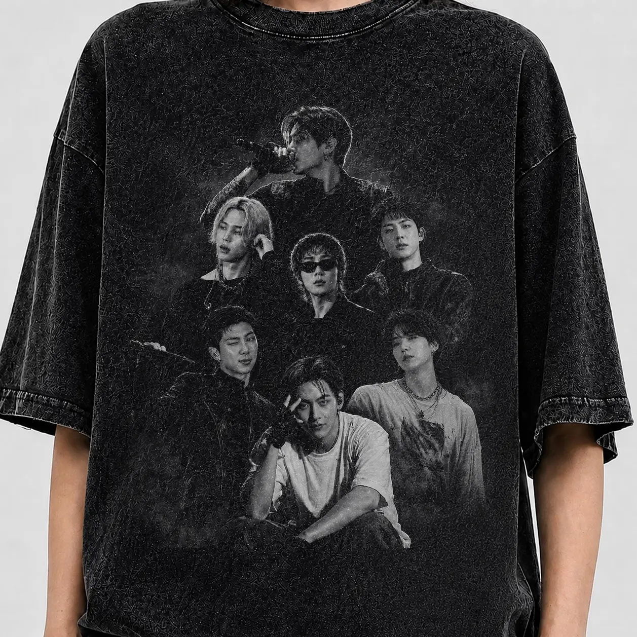 Arirang World Tour 2026 Vintage Wash T-Shirt, Korean Pop Group Concert Graphic Tee, Retro Oversized Unisex Music Fan Gift